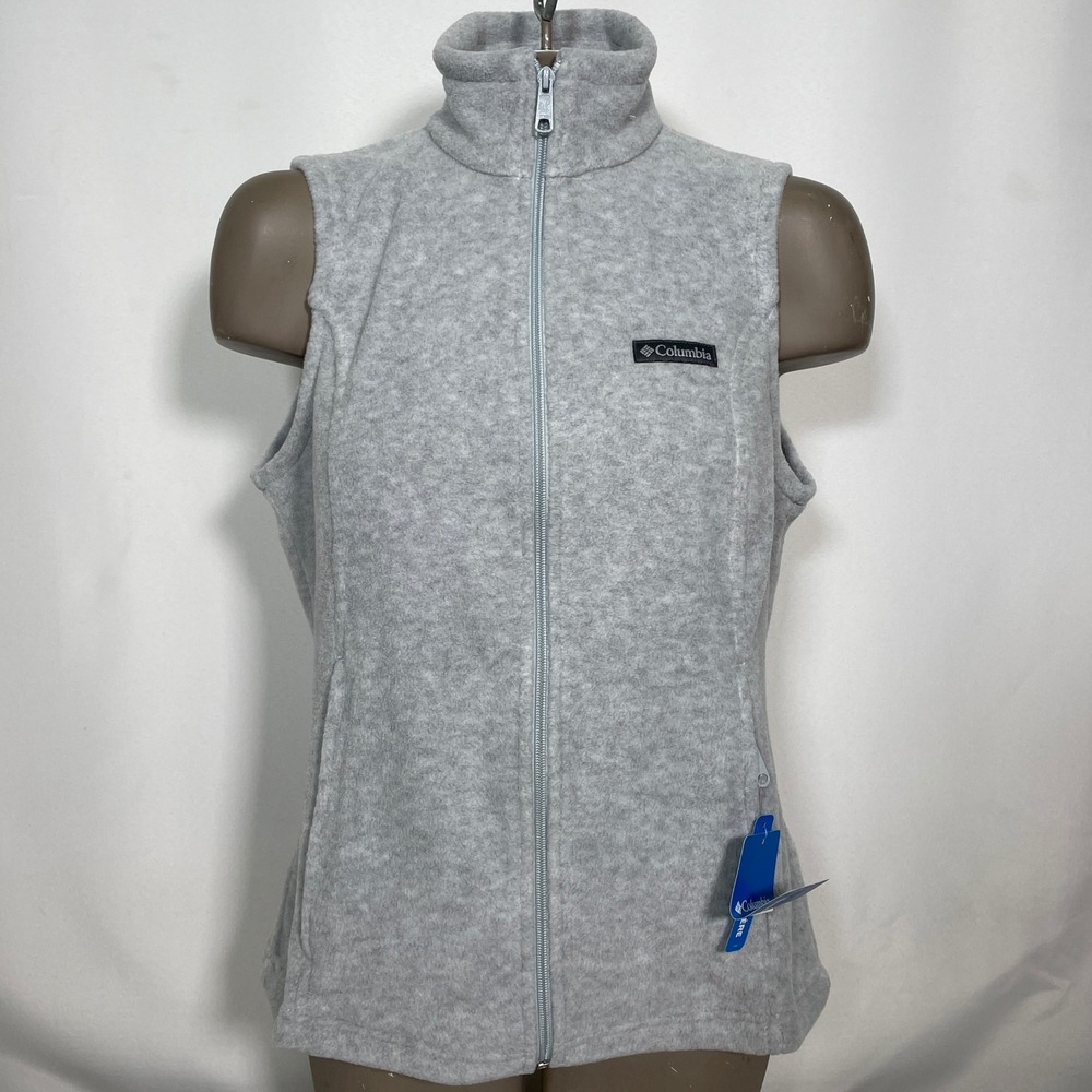 Columbia Sawyer Rapids 2.0 Cool Grey Full Zip Fleece Vest Women's SMALL NWT